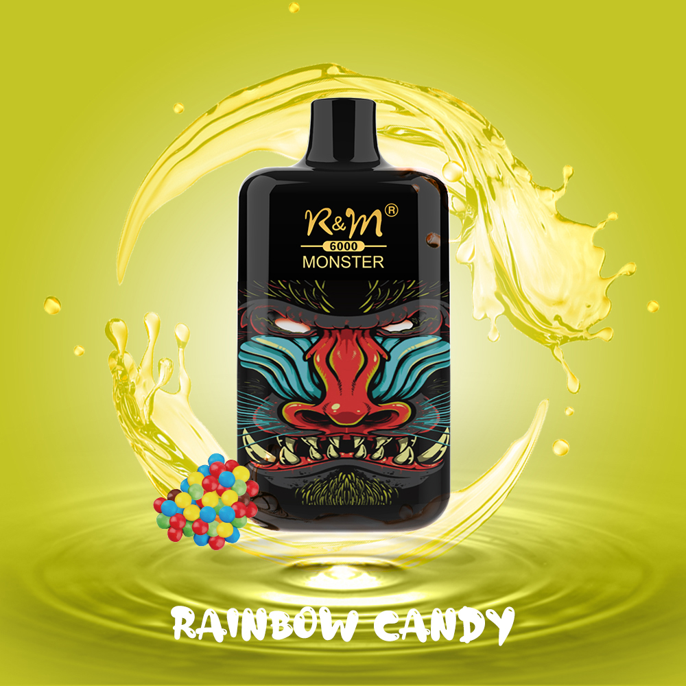Original R&M MONSTER Good Taste 12 Flavors Mesh Coil Rechargeable 6000Puffs Elf Box Disposable Vape USA Wholesale