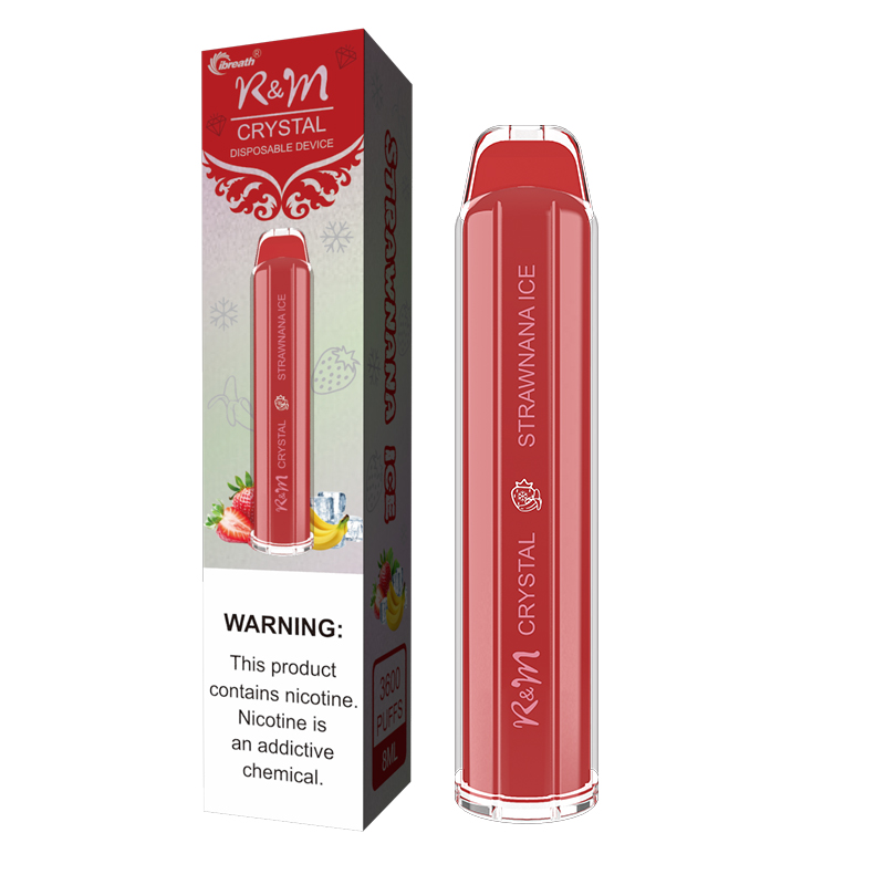 R&M CRYSTAL 3600 Puffs Kangvape Pen|Strawnana Ice
