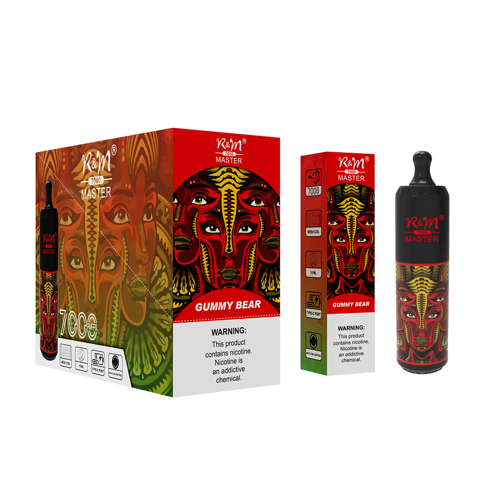 New Arrival R&M MASTER 7000Puffs 15ml E Liquid Mesh Coil Rechargeable Disposable Vape OEM Logo Wholesale Electronic Cigarette